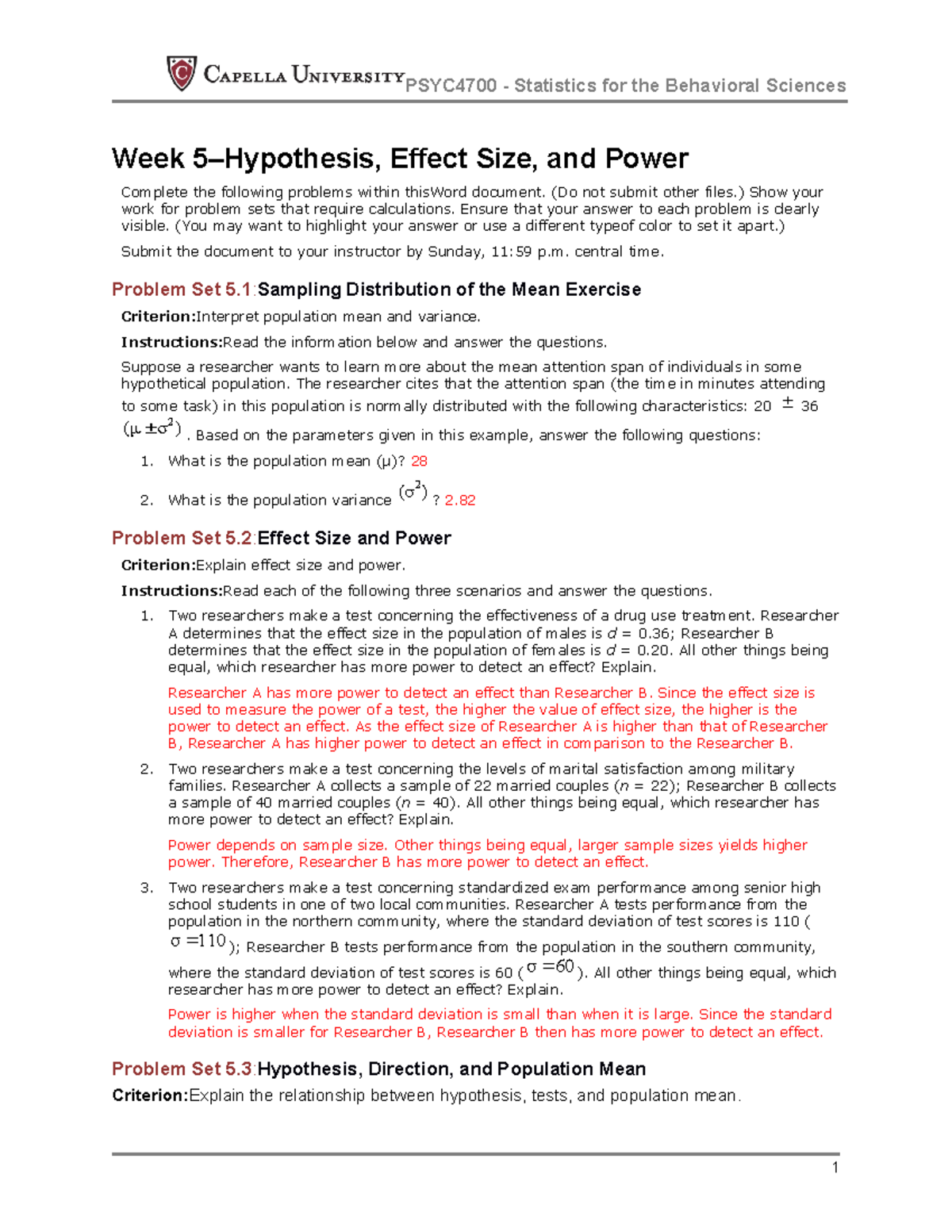 Week5worddoc - course work assignment - PSYC4700 - Statistics for the ...
