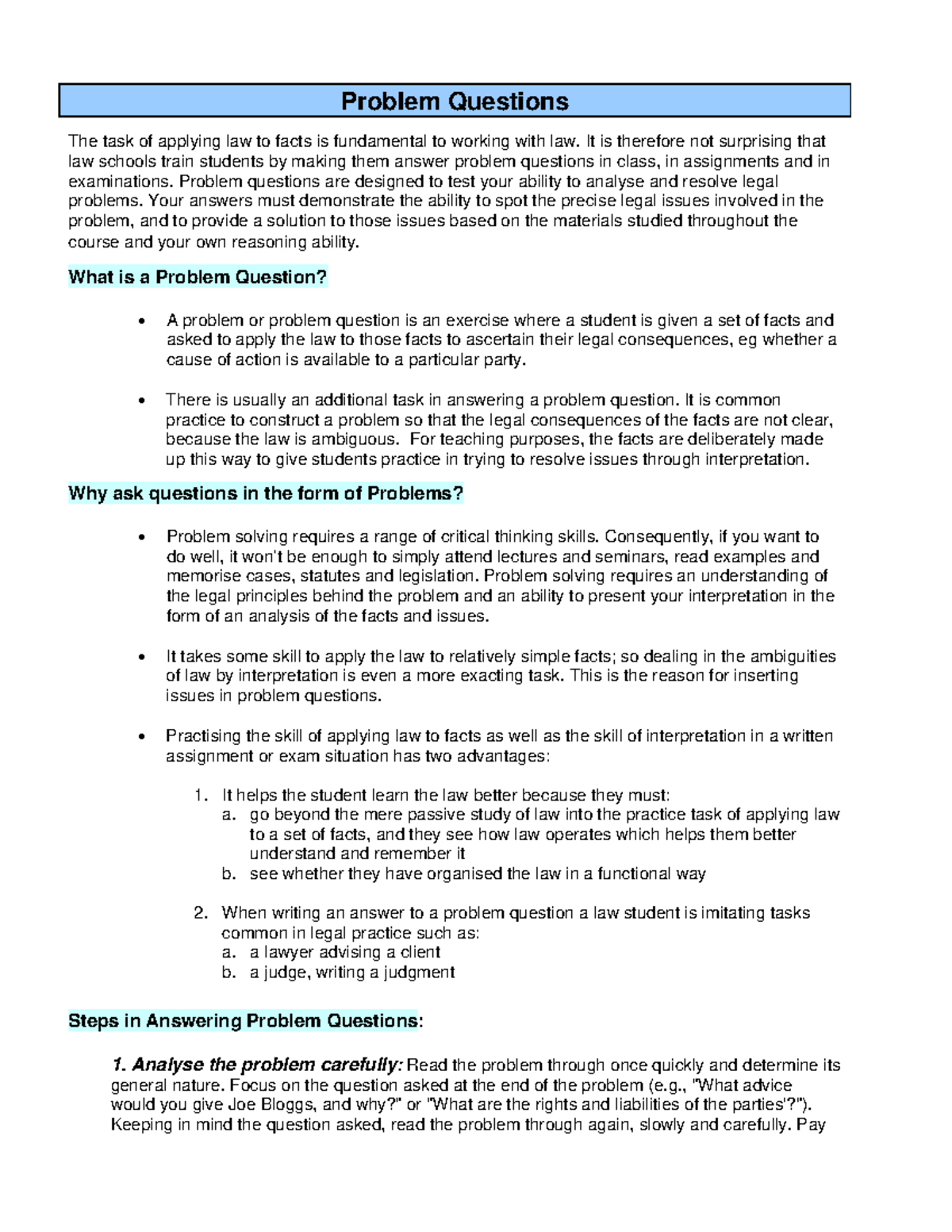 guide-to-problem-questions-1-page-problem-questions-the-task-of-applying-law-to-facts-is