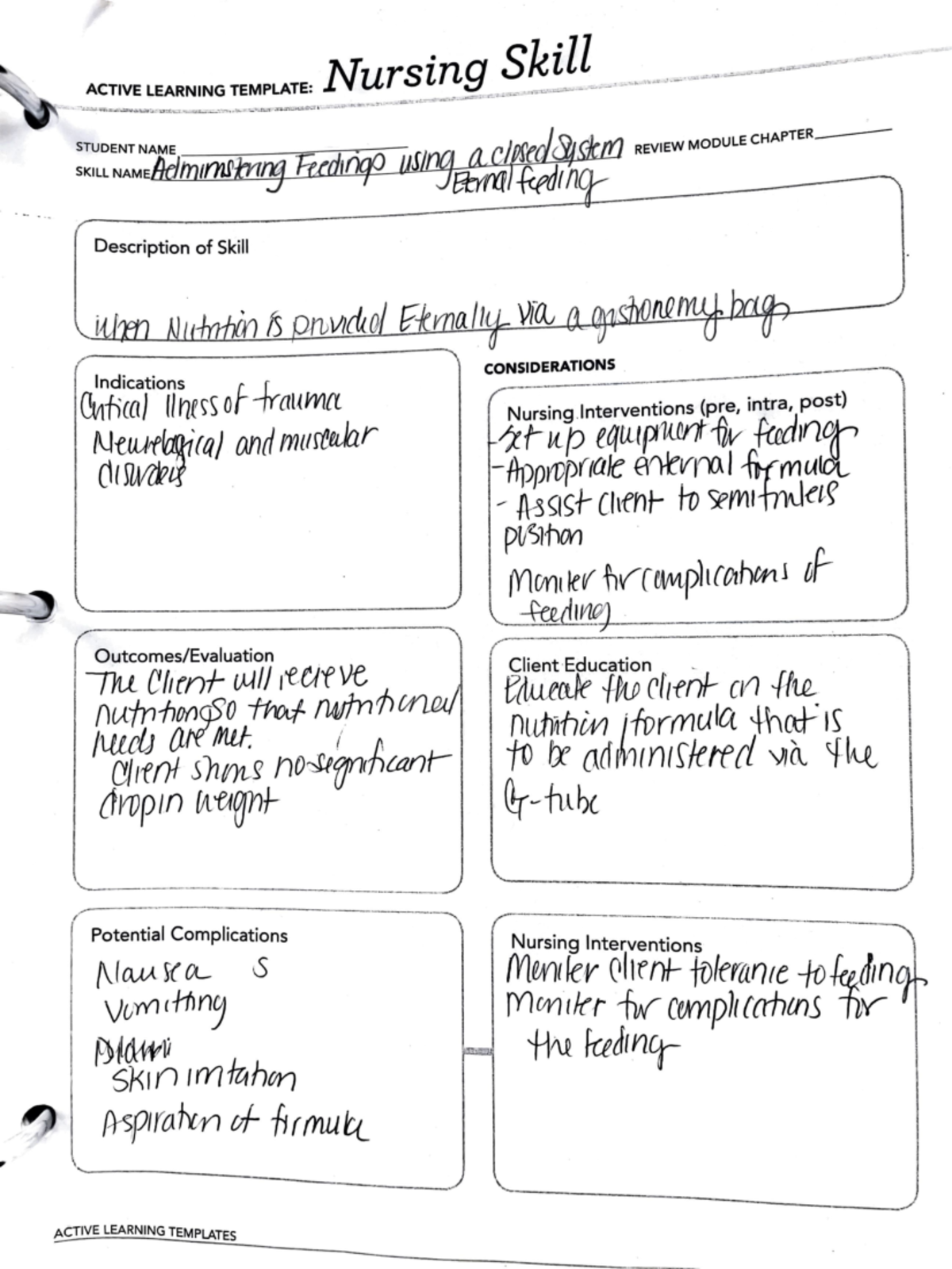 Nursing lab inserting - work - Description of Skill l Outcomes ...