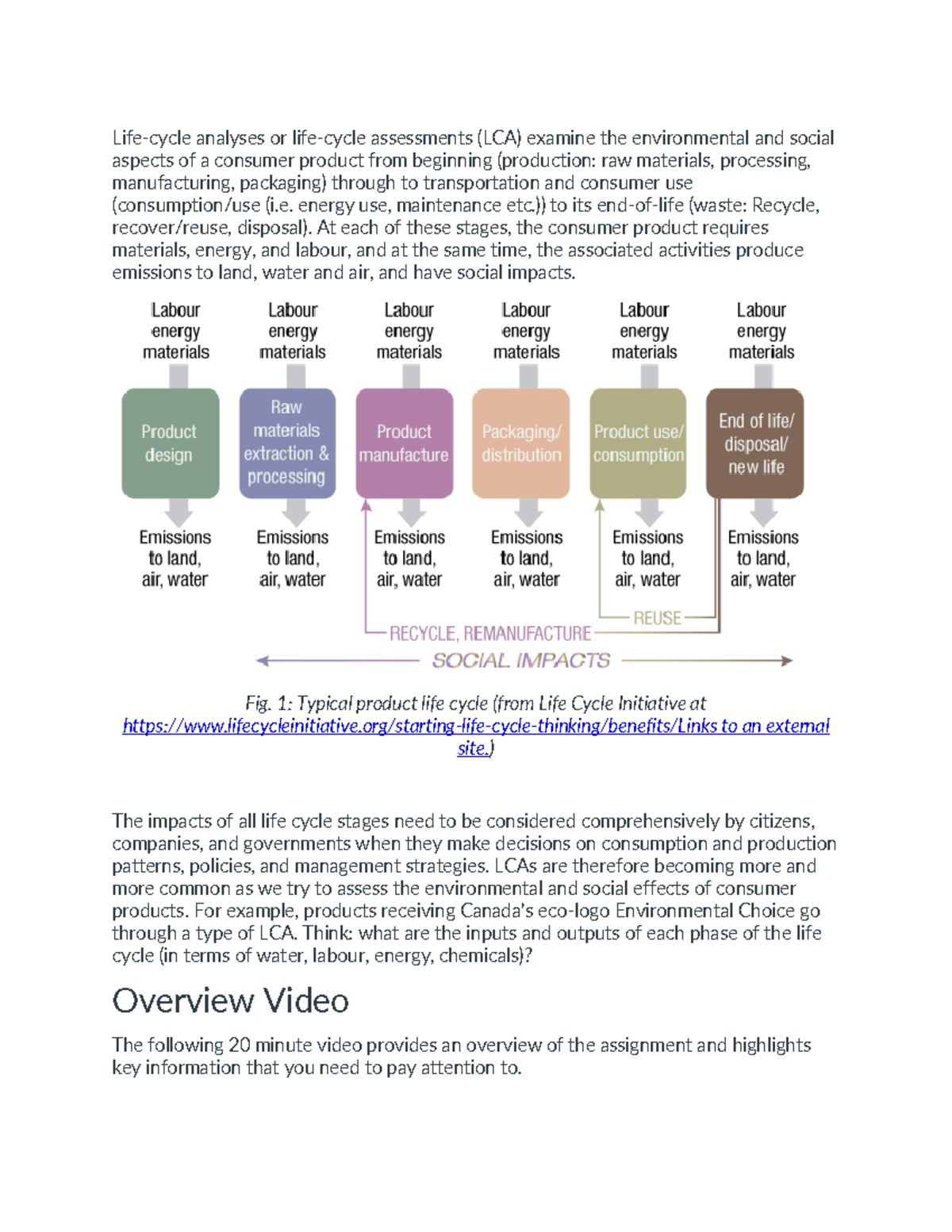 Life Cycle Analysis of a Grocery Bag - Life-cycle analyses or life ...