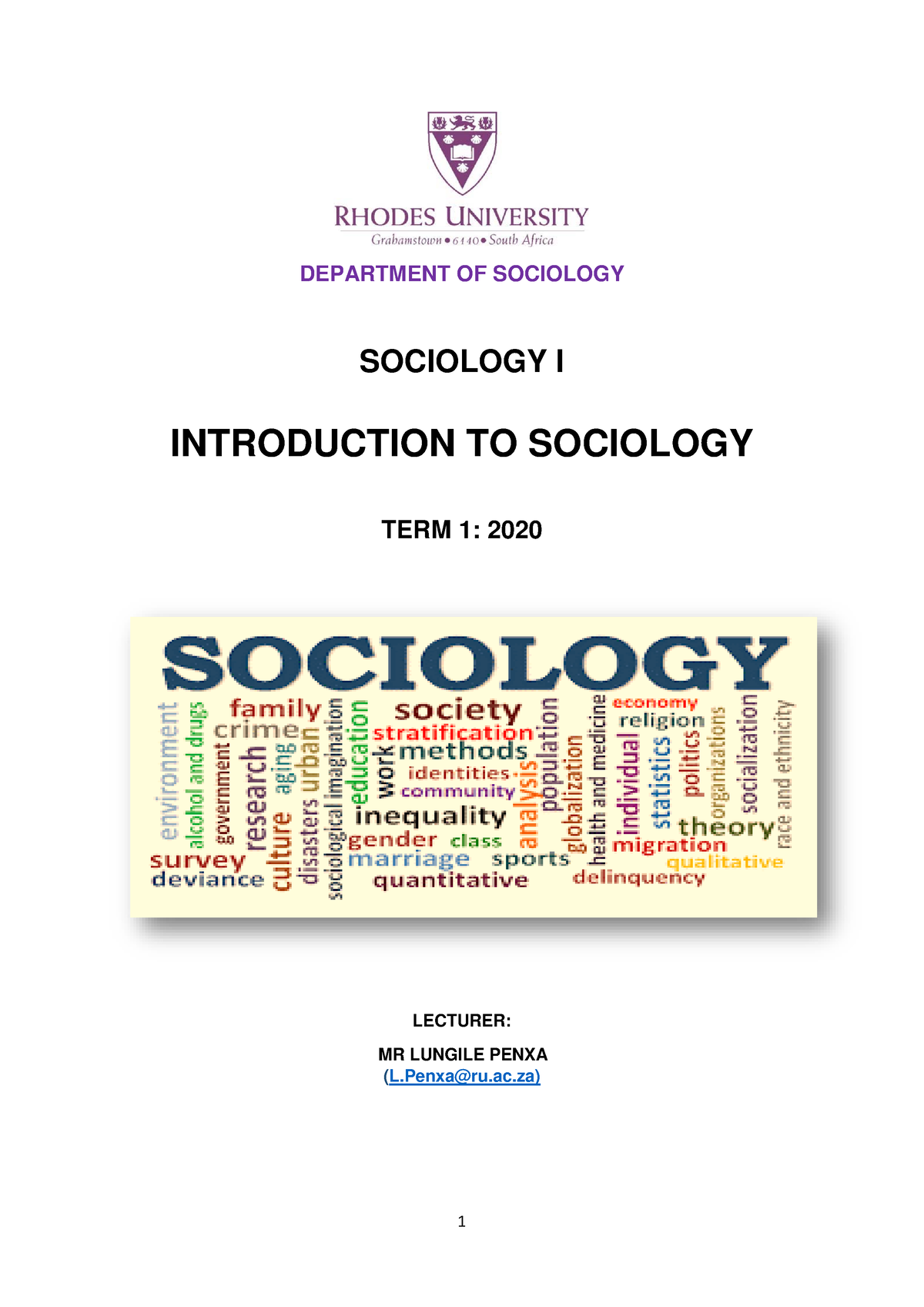 introduction of coursework sociology