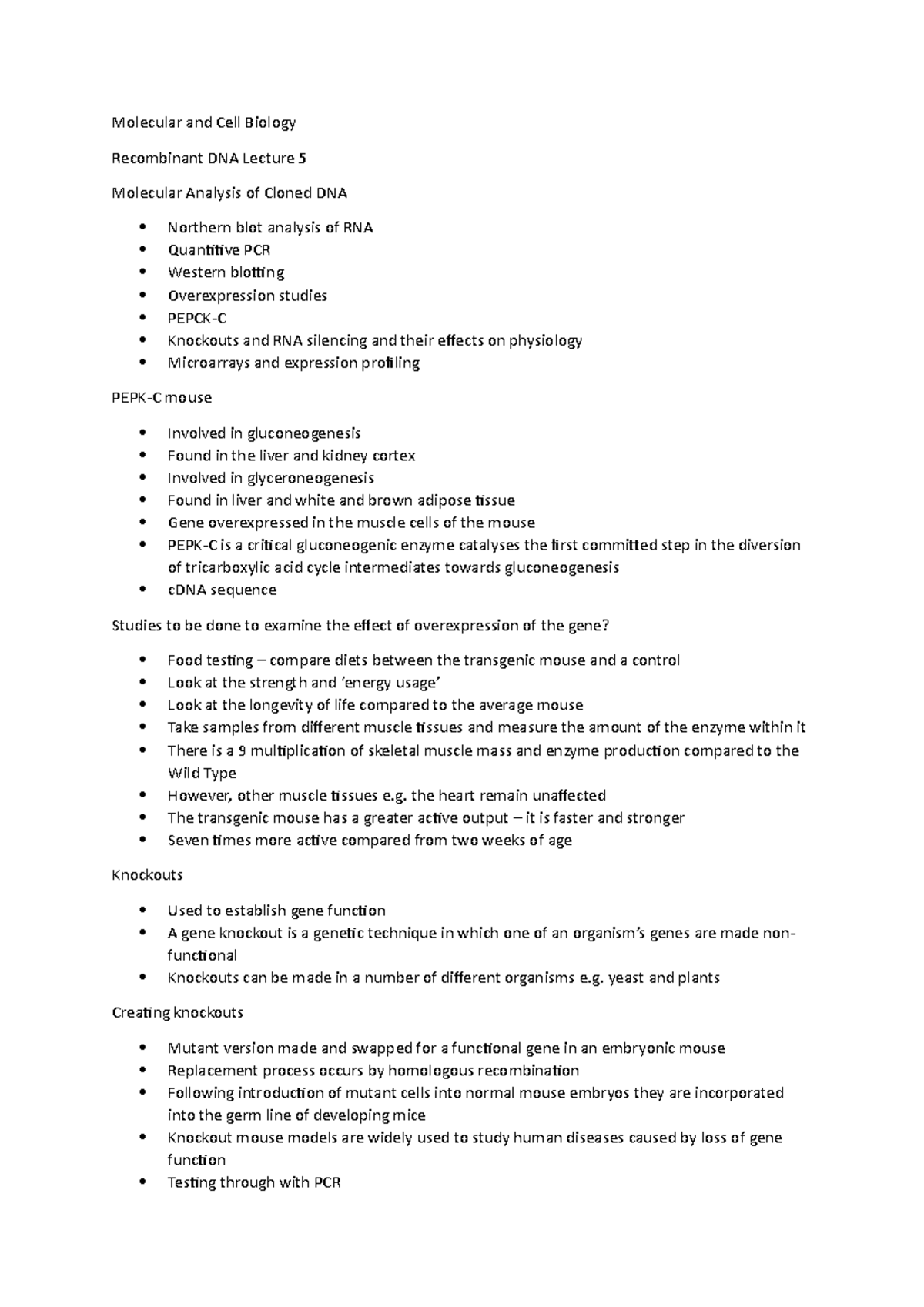 Lecture 5 Recombinant Dna Molecular And Cell Biology Recombinant Dna Lecture 5 Recombinant Dna Molecular And Cell Biology Recombinant Dna