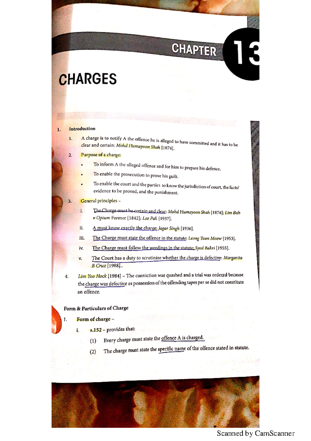 Charges - cases to review - Criminal Procedure I - UKM - Studocu