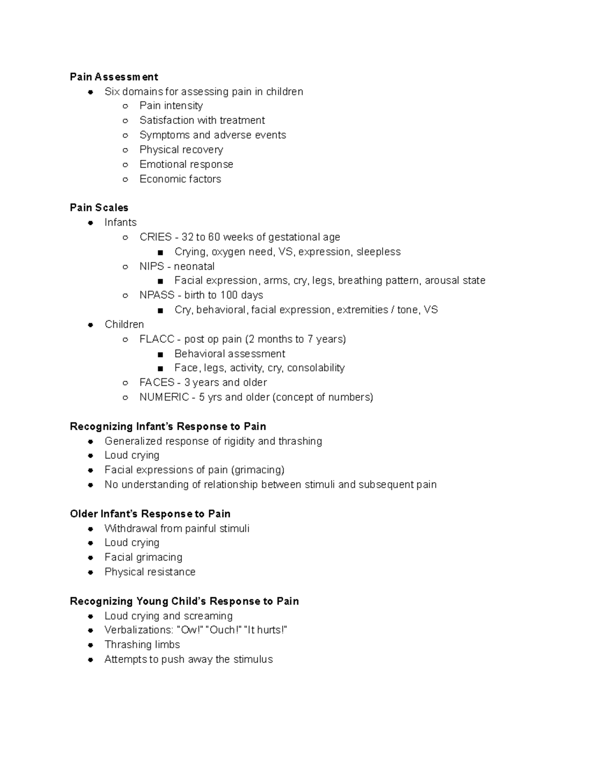 Pediatric Pain Reduction