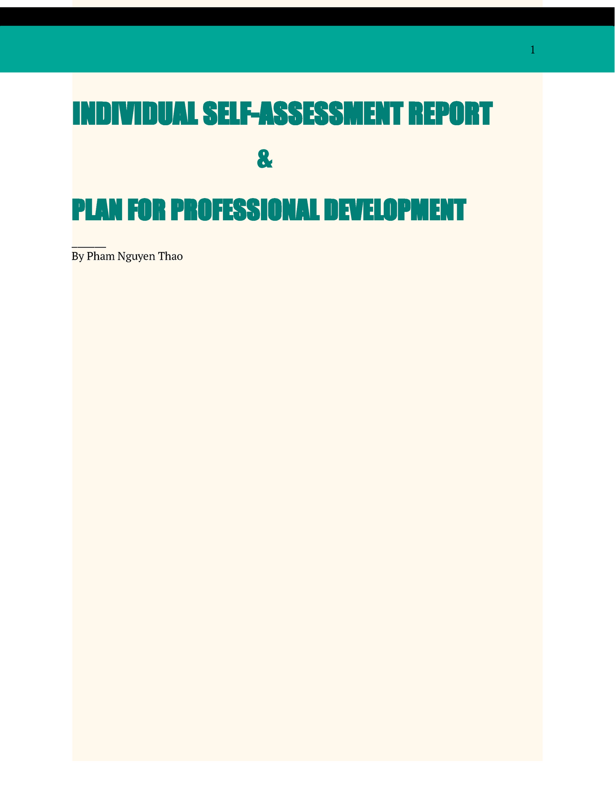 Essay Marketing Principles MKT101 - INDIVIDUAL SELF-ASSESSMENT REPORT ...