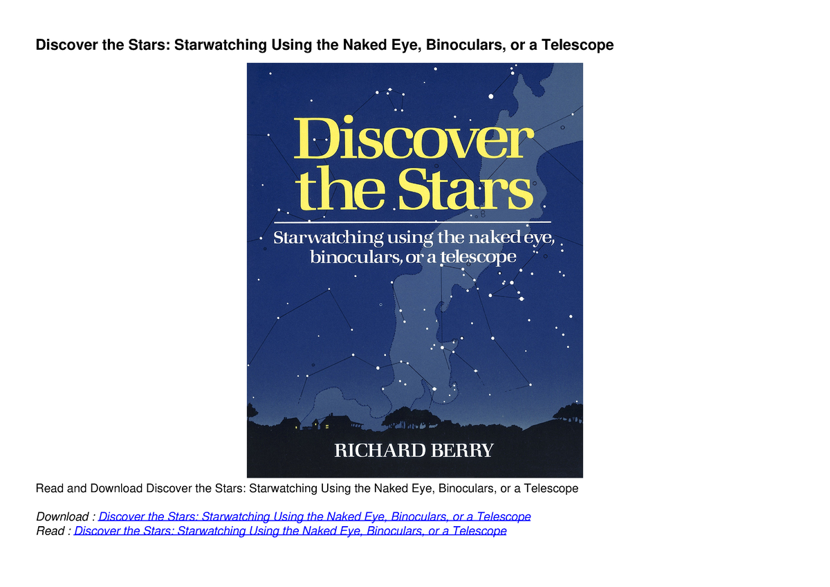 Download Book [PDF] Discover The Stars: Starwatching Using The Naked ...