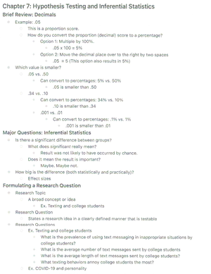 PSY 50 - Chapter 11 Study Guide - Study Guide – Chapter 11 1 PSY-50 ...