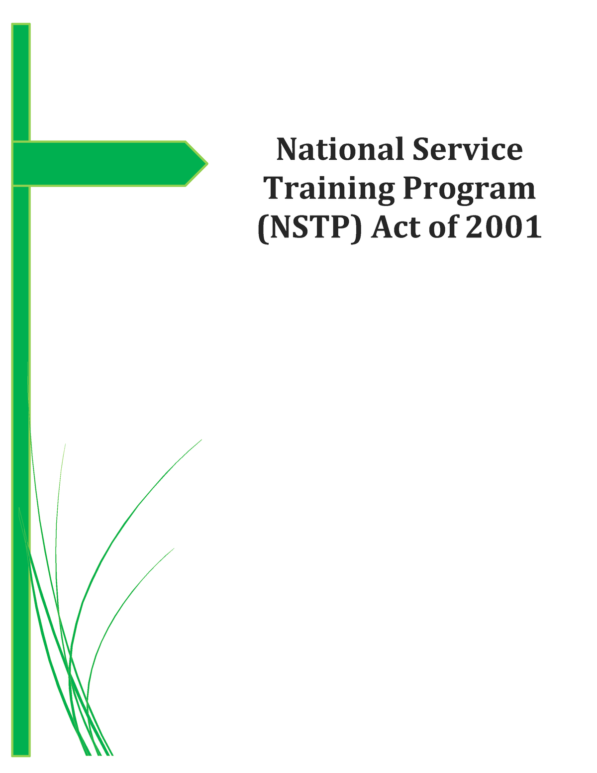 WEEK 1 National Service Training Program - National Service Training ...