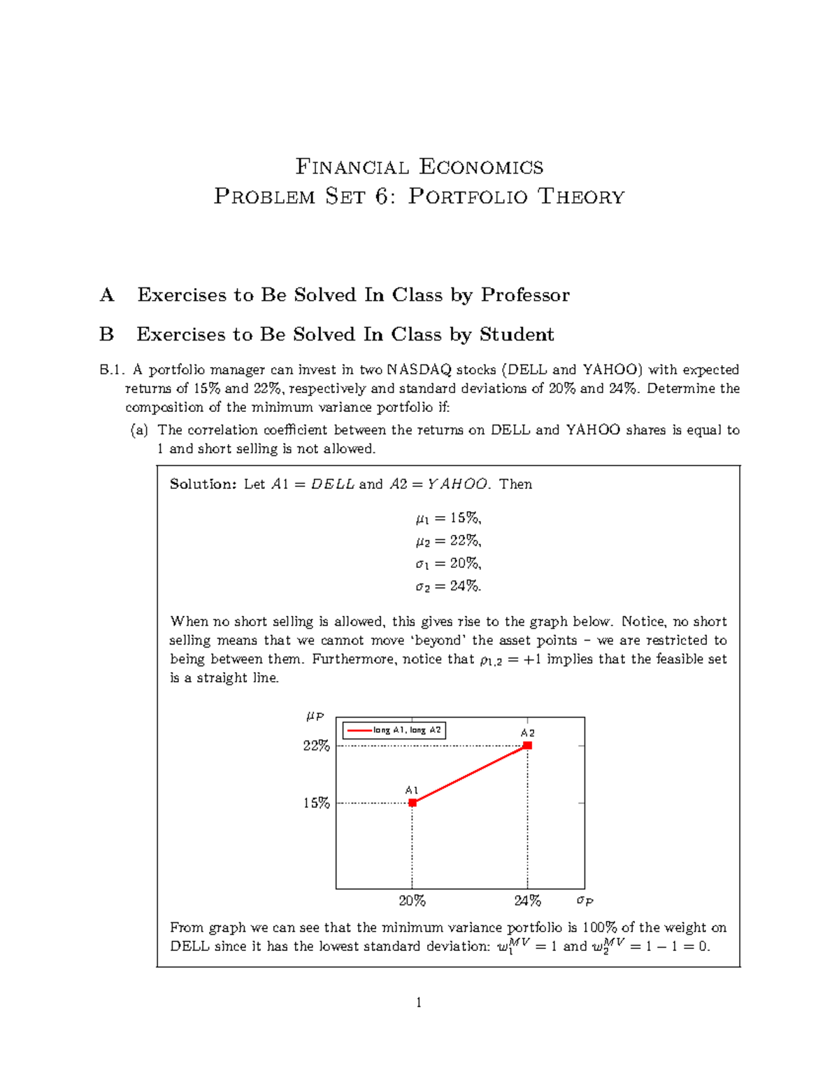 PS6 Solutions BCExercises - Financial Economics Problem Set 6 ...