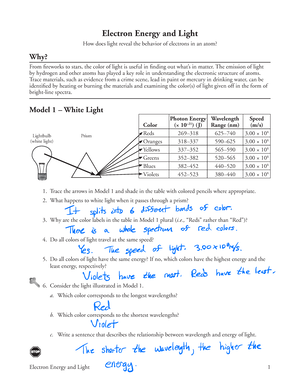 12 Electron Energy and Light-S answers