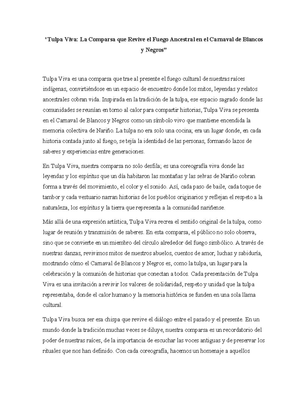 Tulpa Viva - hola - 