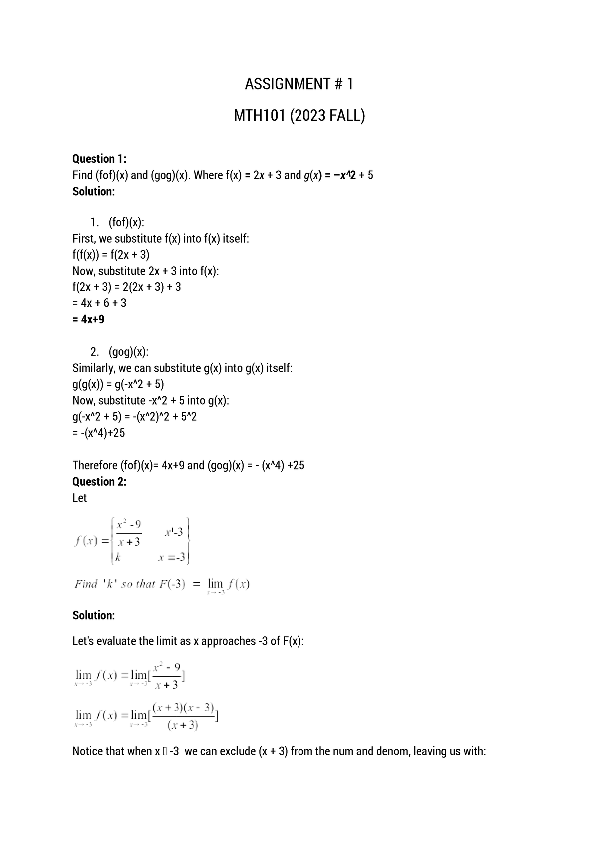 math 101 assignment 1 solution 2023