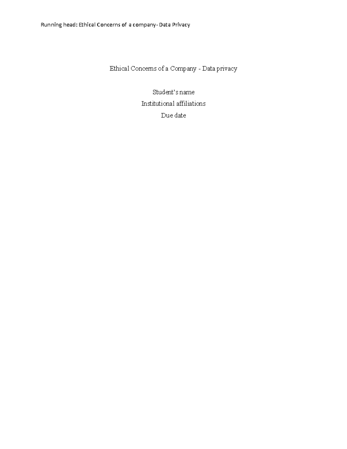 Ethical concerns of a company - Various ethical difficulties exist in ...