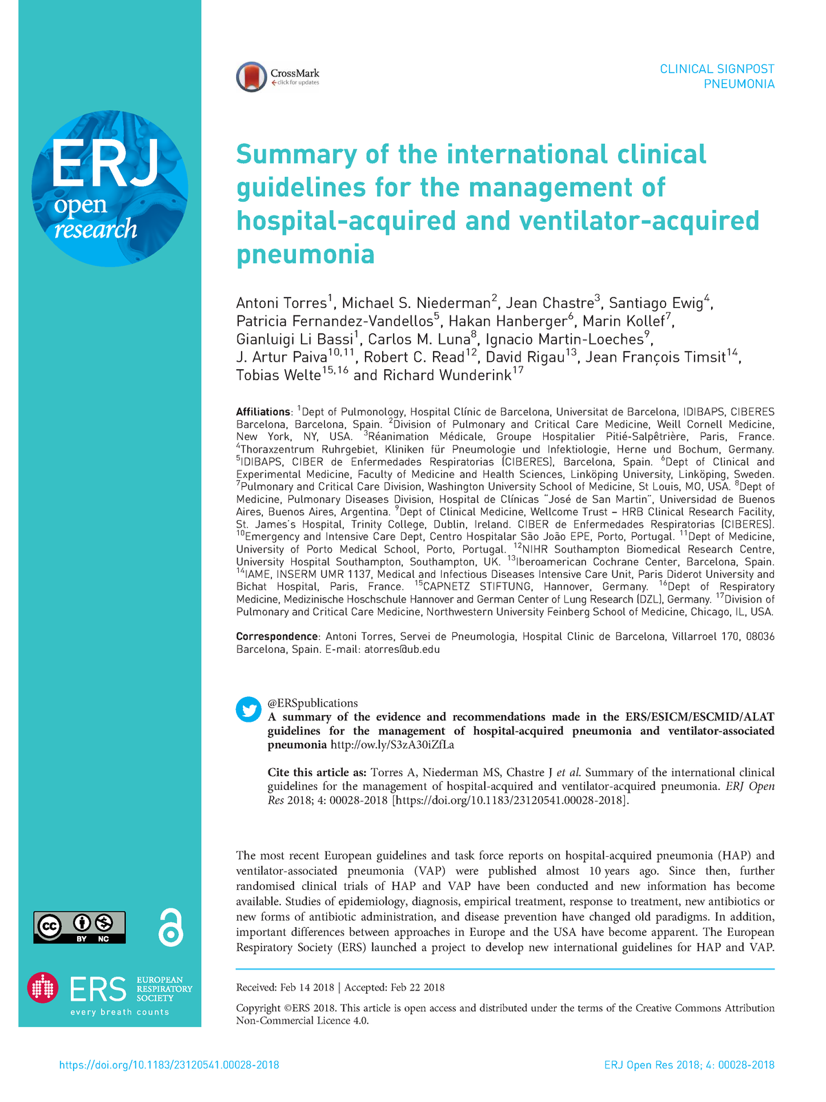 00028-2018 - AAAAAAAAAAAAA - Summary Of The International Clinical ...