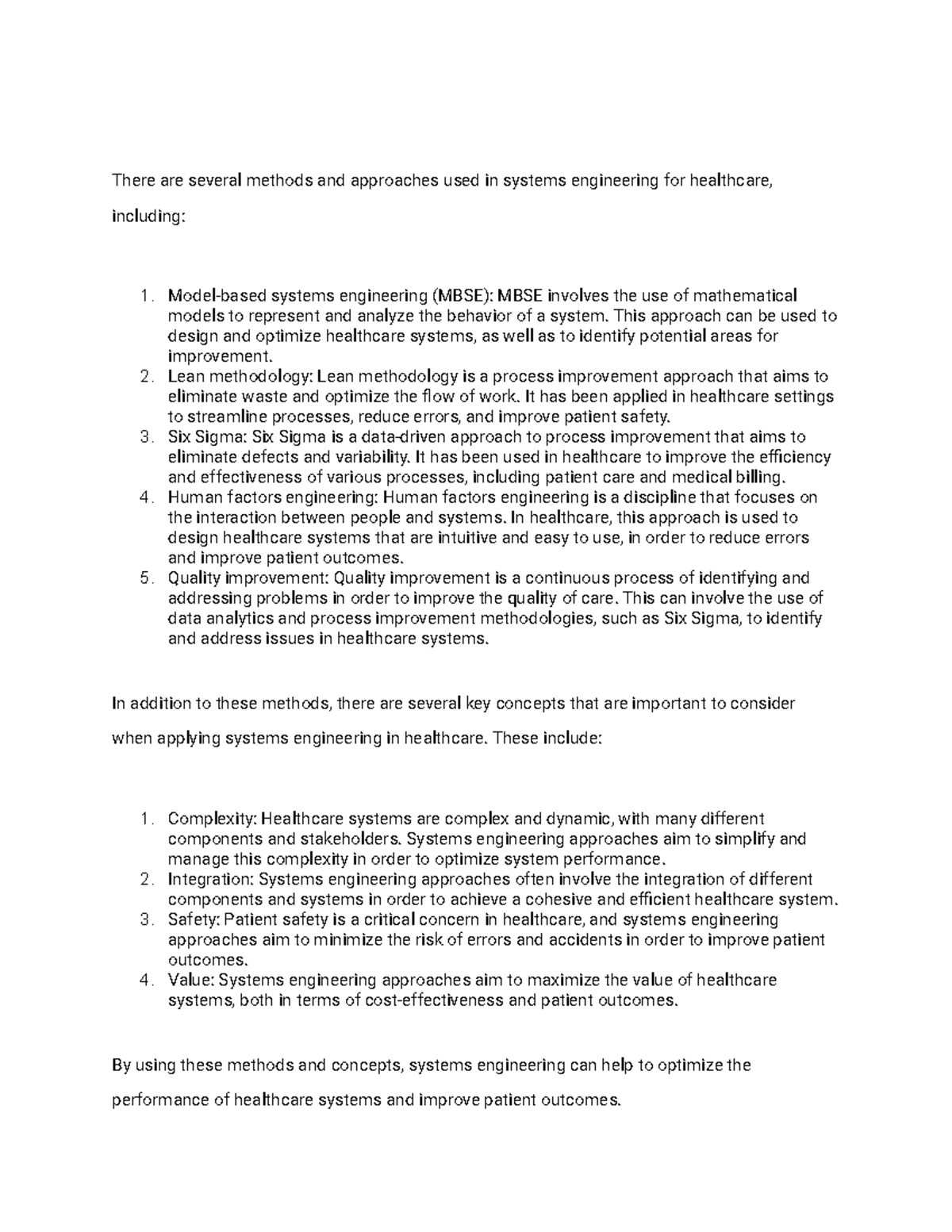 System engineering notes and class explained - There are several ...