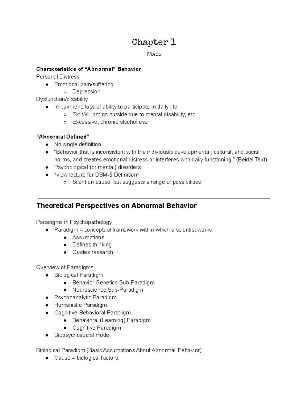 Chapter 1 - Lecture Notes 1 - Chapter 1 Notes Characteristics Of ...