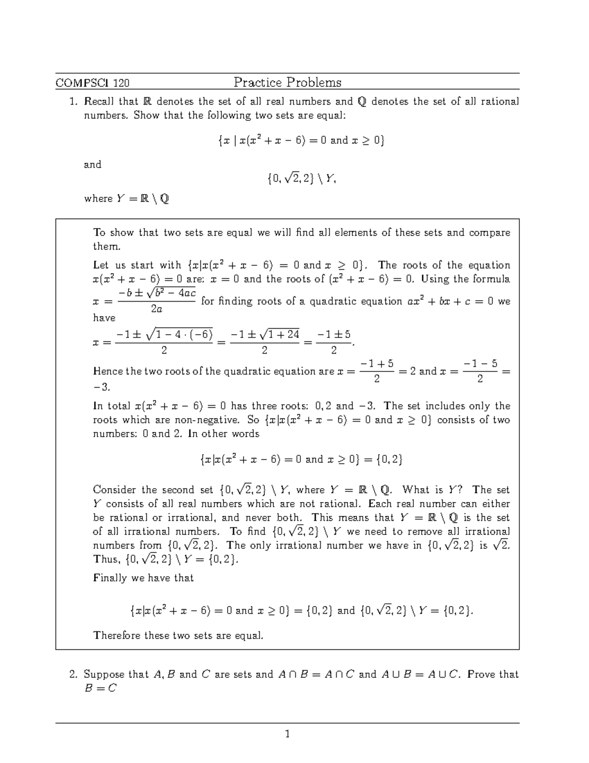 Practice problem-Week 4-Solutions - COMPSCI 120 Practice Problems ...