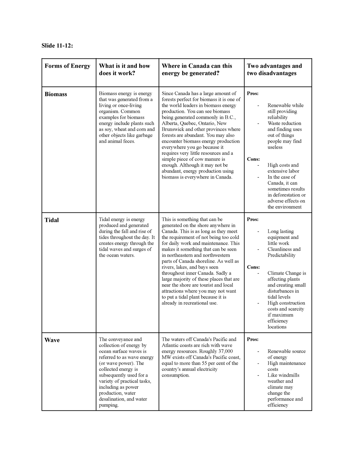 Energy Lesson Notes - Slide 11-12: Forms of Energy What is it and how ...