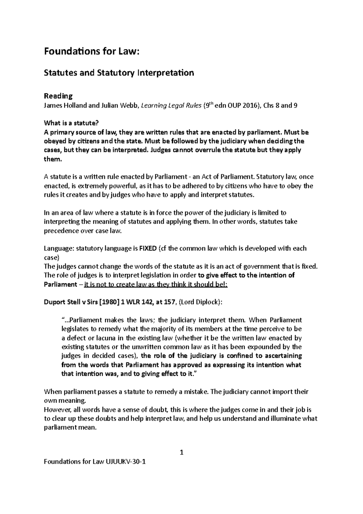 Statutes - Foundations for Law: Statutes and Statutory Interpretation ...