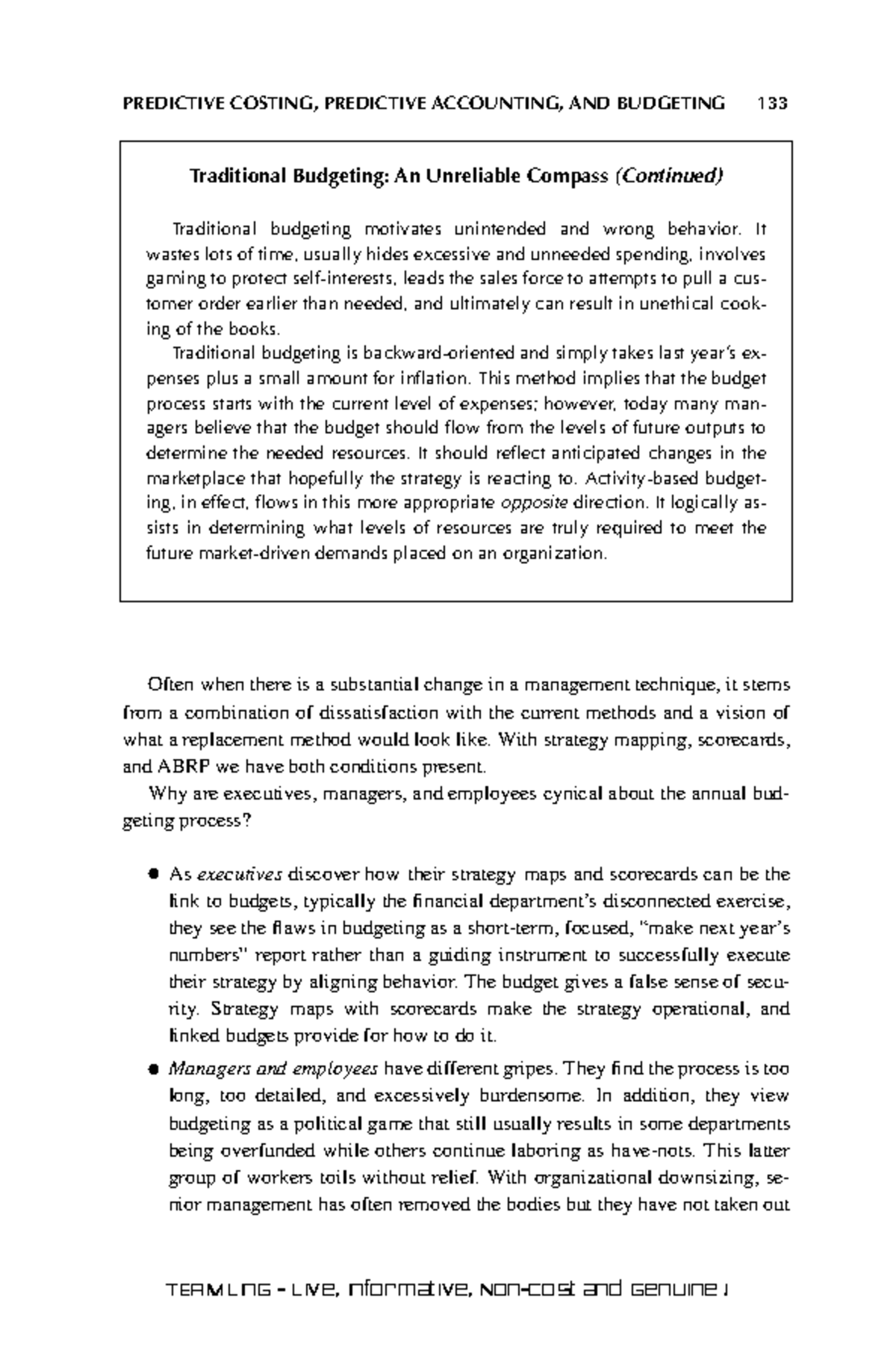 Performance Management Performance Management154 Often when there is