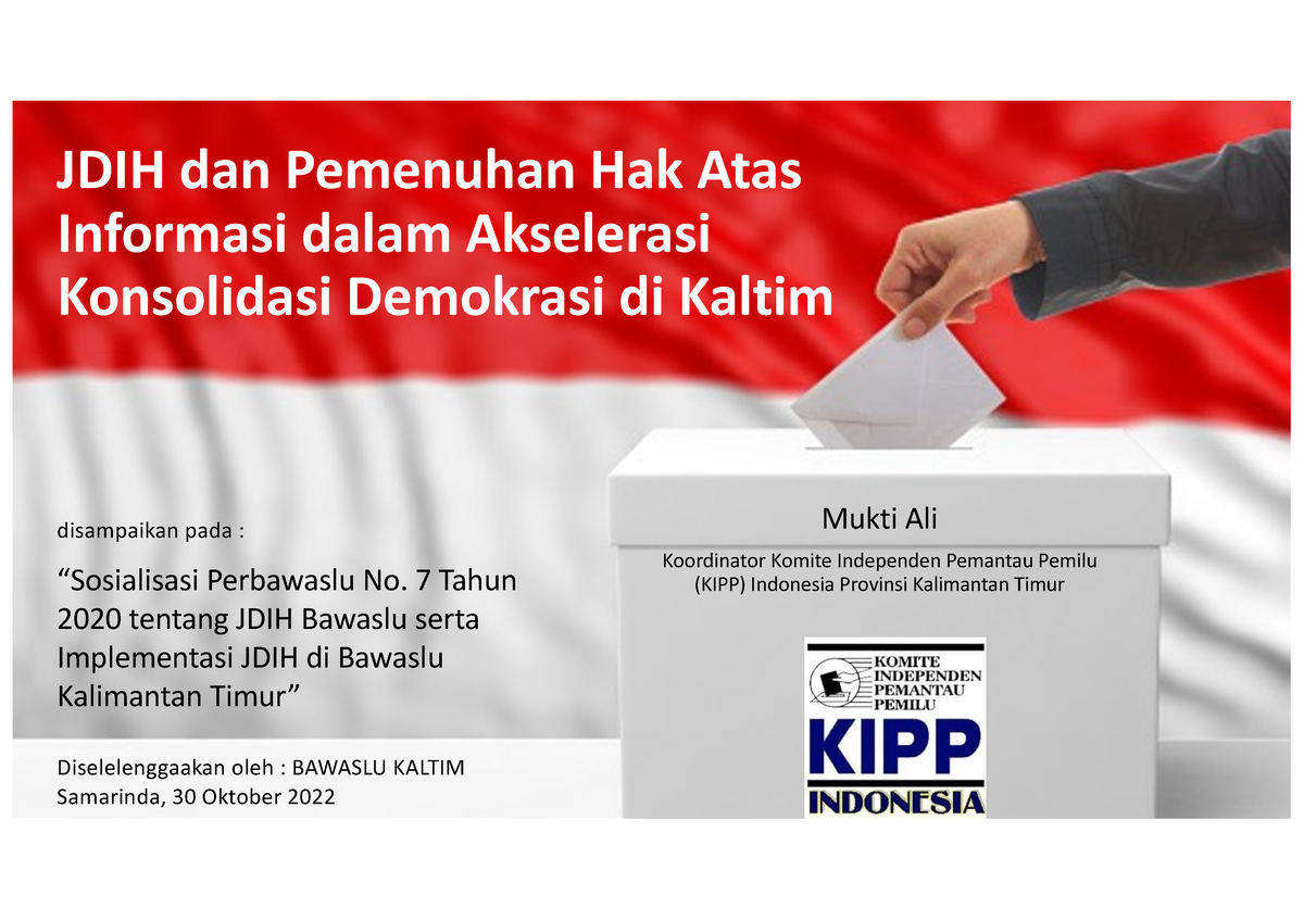 JDIH KIPP - Pengetahuan Kepemiluan Tahun 2024. - JDIH Dan Pemenuhan Hak ...