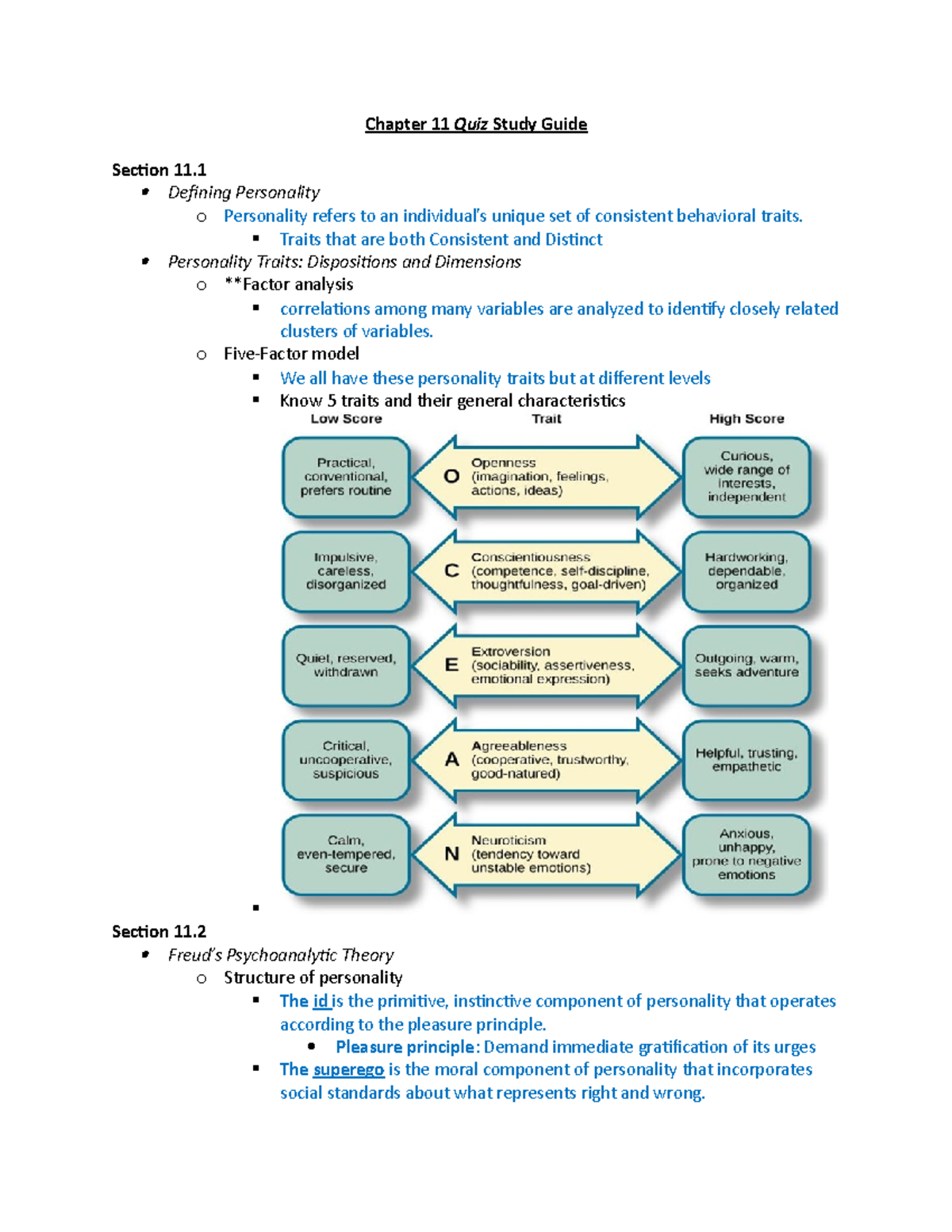 Chapter 11 Quiz Study Guide - Chapter 11 Quiz Study Guide Section 11 ...