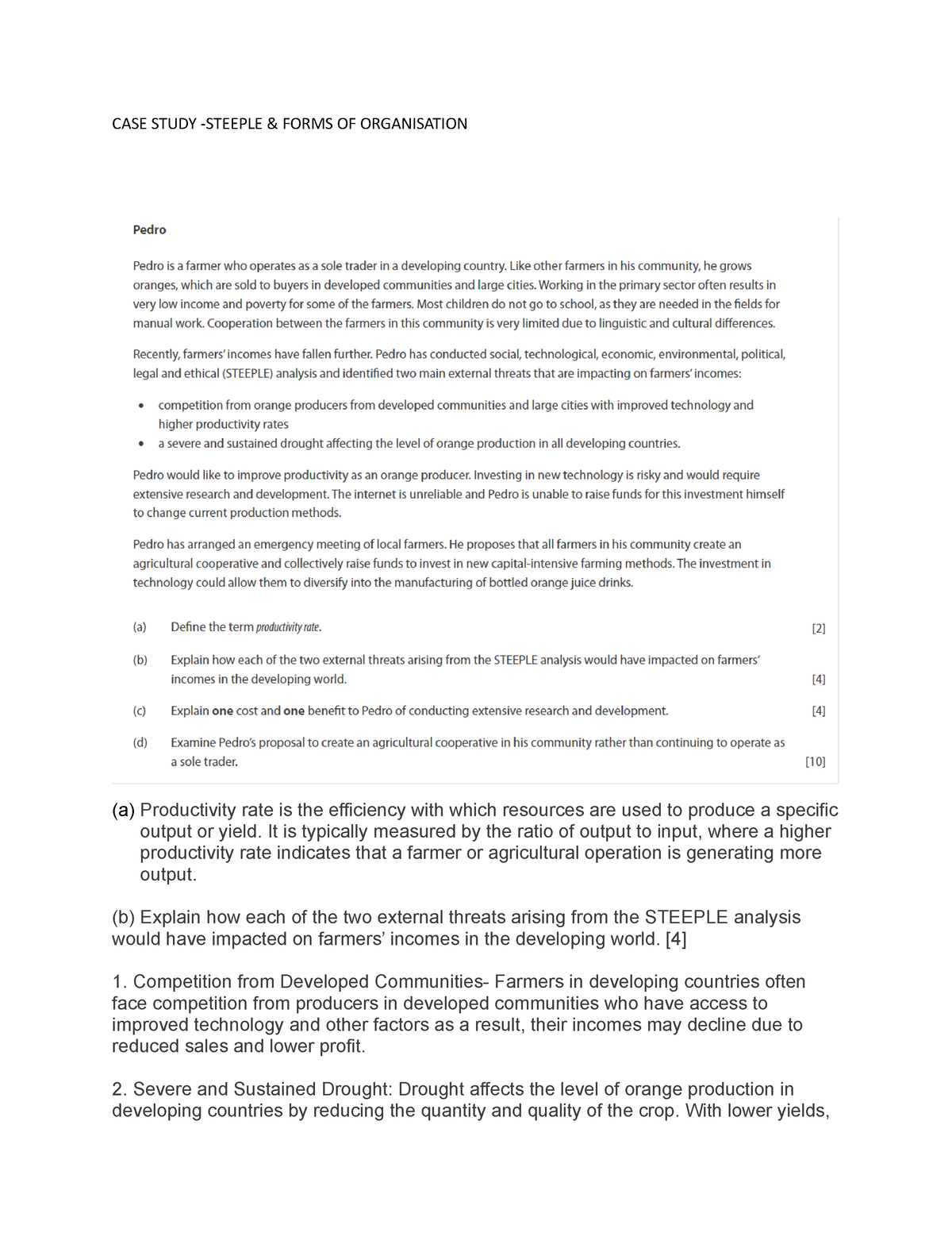 peacewick university case study steeple analysis