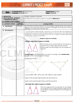 TOS (Summative Test) - Example - Topic: Rational Algebraic Expressions ...