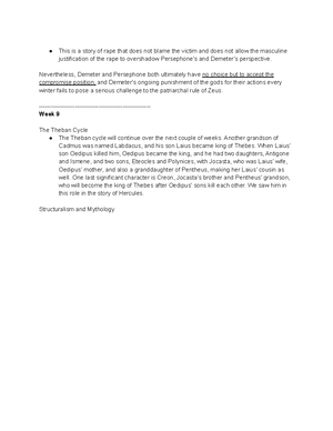 Week 3 Lecture Notes - Week 3: Lecture Notes Hesiod, Works and Days ...