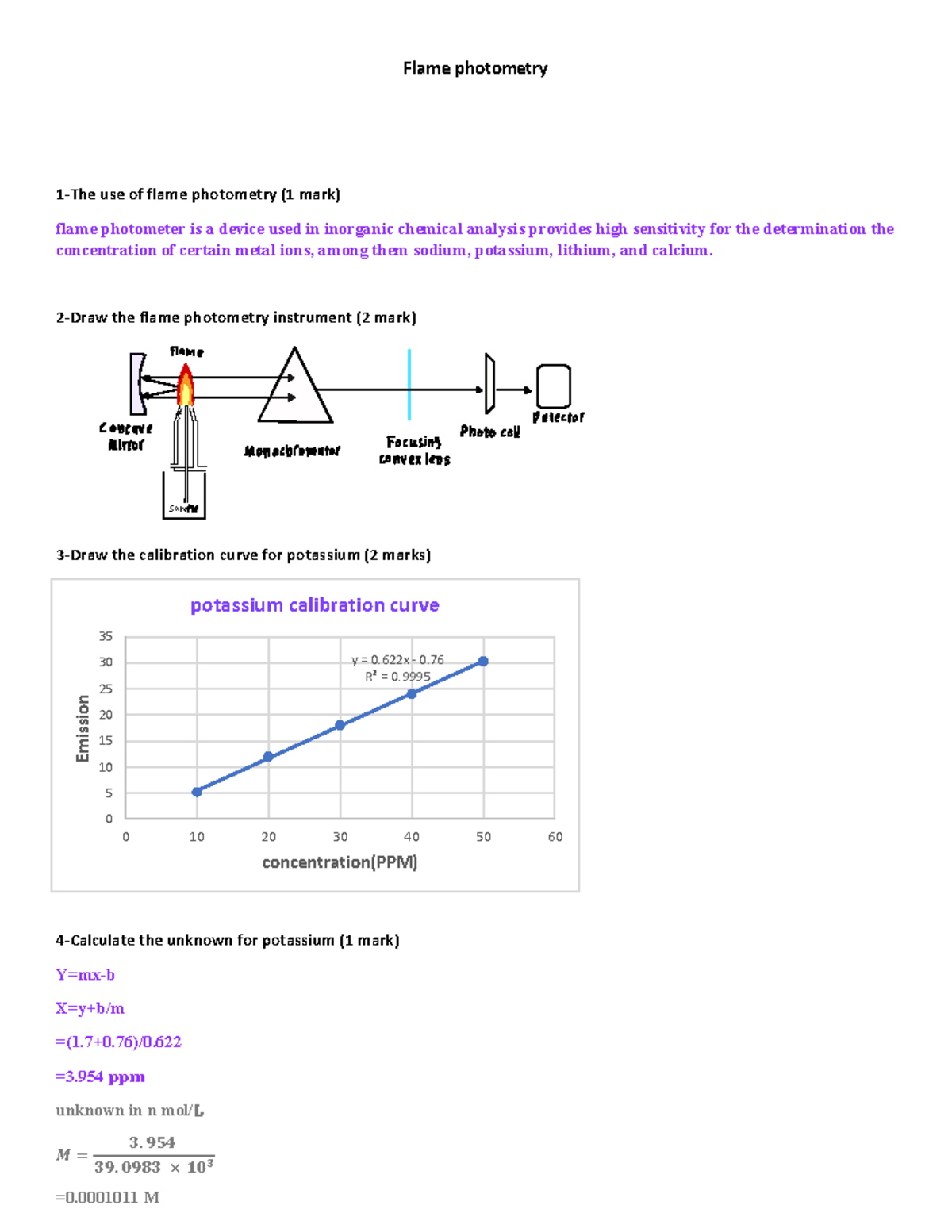 Report 52 معمل تحليل آلي Flame photometry 1The use of flame