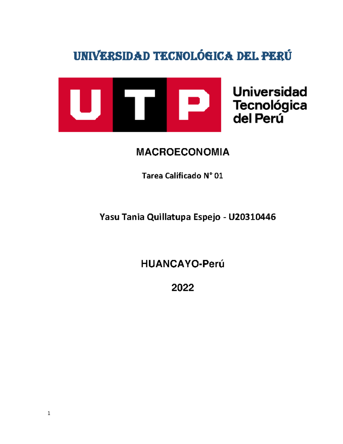 Practica 1 Macroeconomia - Microeconomía Y Macroeconomía - 1 ...