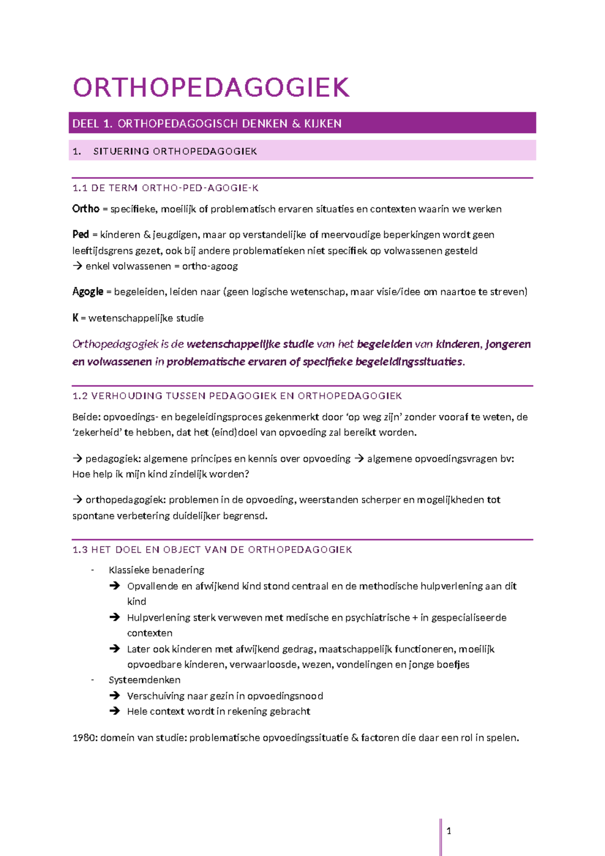 orthopedagogiek-samenvatting-orthopedagogiek-deel-1-orthopedagogisch