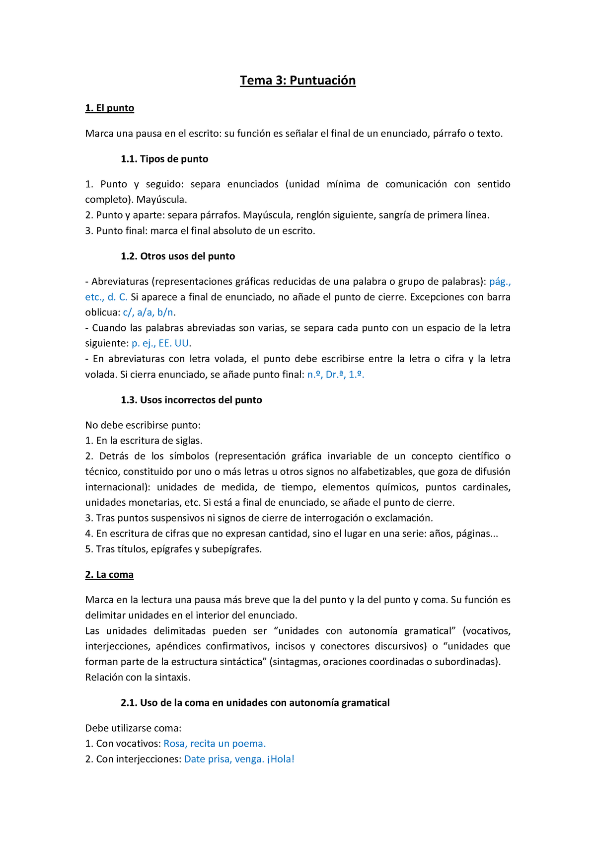 Tema 3 Puntuacion Uned Tema Puntuaci El Punto Marca Una Pausa En El Escrito Su Funci Es Se Alar El Final De Un Enunciado Rrafo Texto Tipos De Punto Punto Studocu