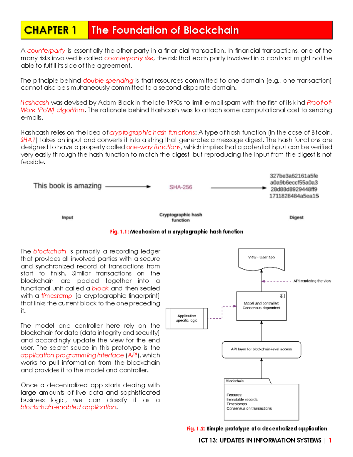 Chapter 1 The Foundations of Blockchain - CHAPTER 1 The Foundation of ...