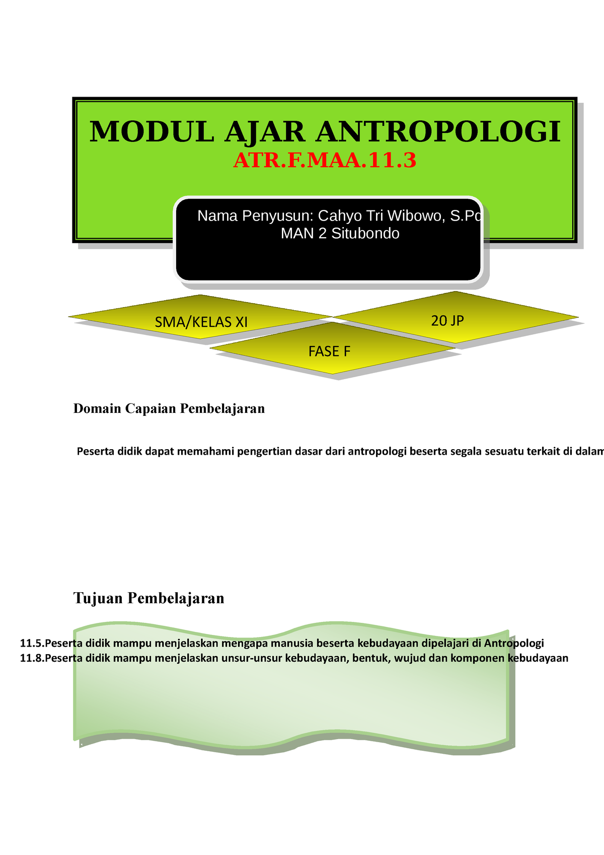 3. Final MA Masayu Antropologi SMA F XI - MODUL AJAR ANTROPOLOGI ATR.F ...