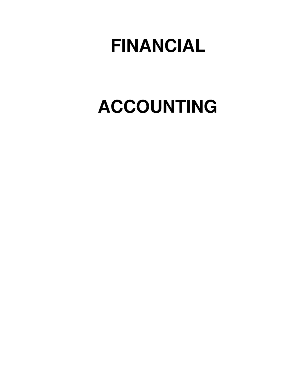 FA Final Module - FINANCIAL ACCOUNTING A Module On BEC FINANCIAL ...