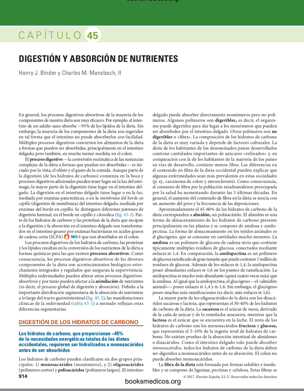 Cap 45 Boron Digestión y absorción nutrientes CAPlTULO 45 DIGESTION v