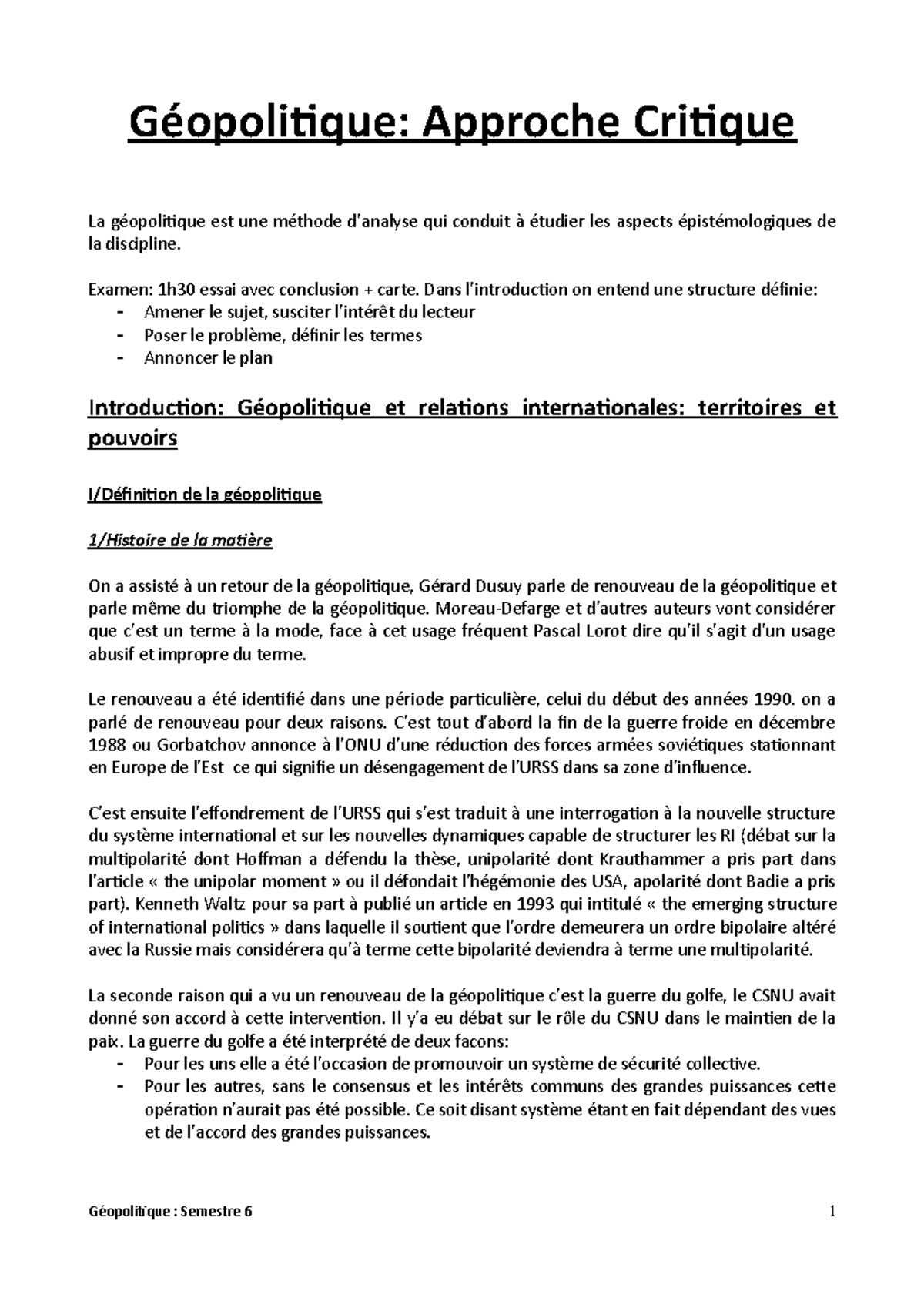 plan dissertation geopolitique