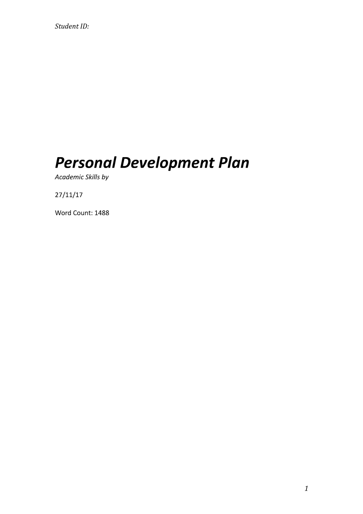 personal development assignment henley