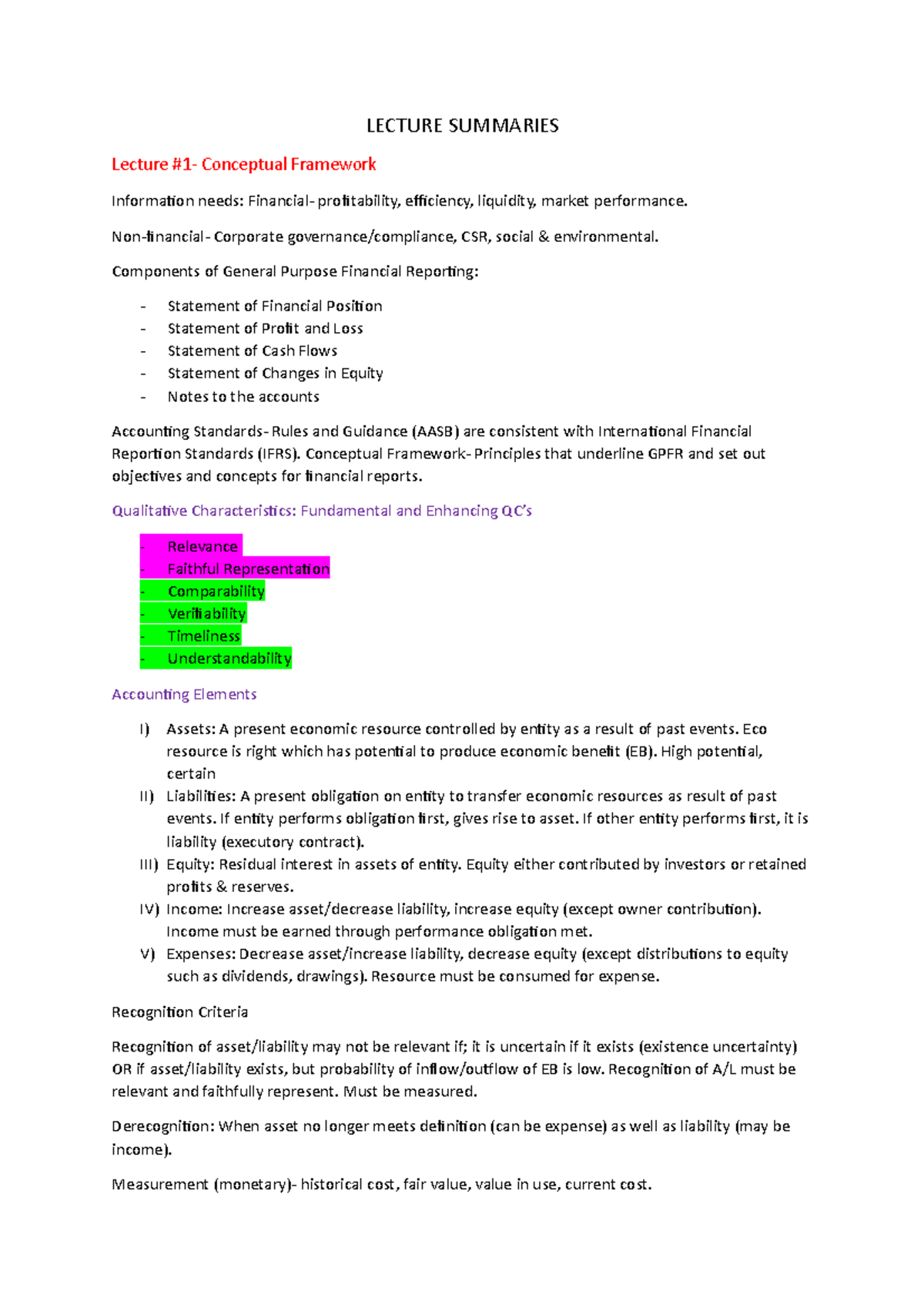 ACCT10001 (ARA) Final Exam Revision - 002143B - Unimelb - Studocu