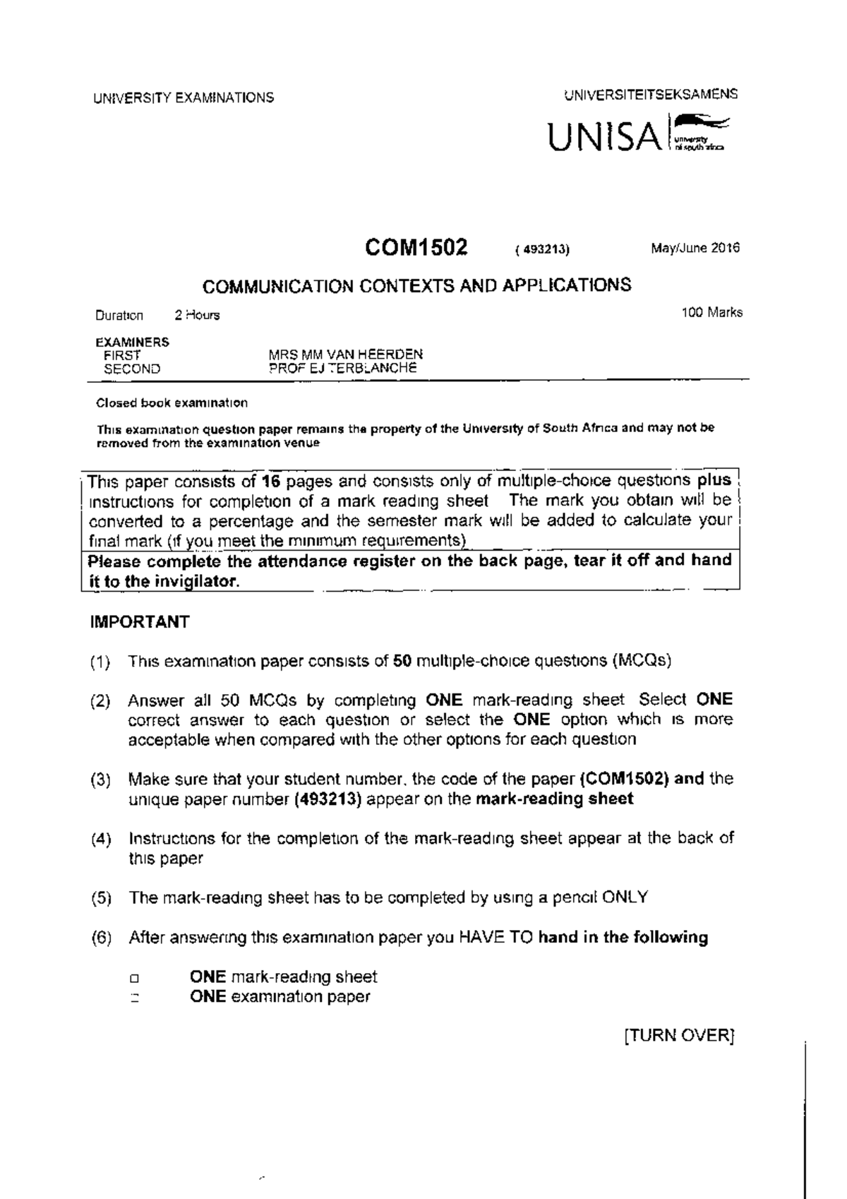 COM1502 2016 6 E 1 - Lecture notes 1 - MUM1514 - Studocu