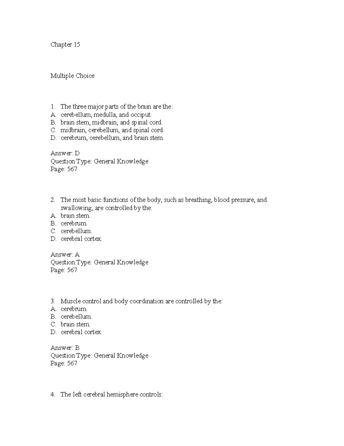 Chapter 15 - Questions - Chapter 15 Multiple Choice The Three Major ...