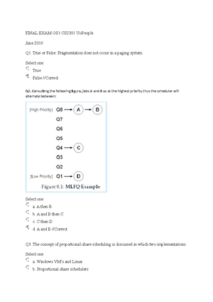 Graded Quiz Unit 3 Attempt review CS 2301 - AY2022-T1 - Correct Mark 1 ...