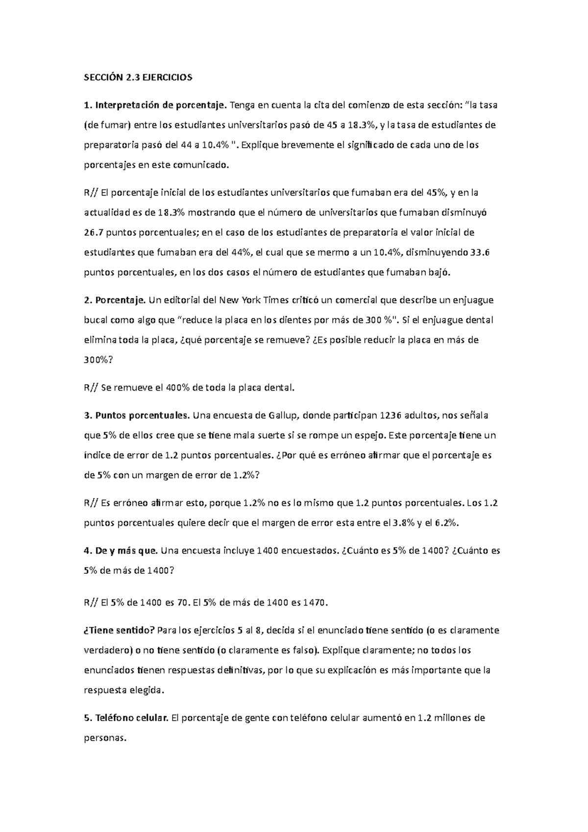 Taller numero 2 - ejercicios resueltos - periodo 2019- 2020. El taller ...