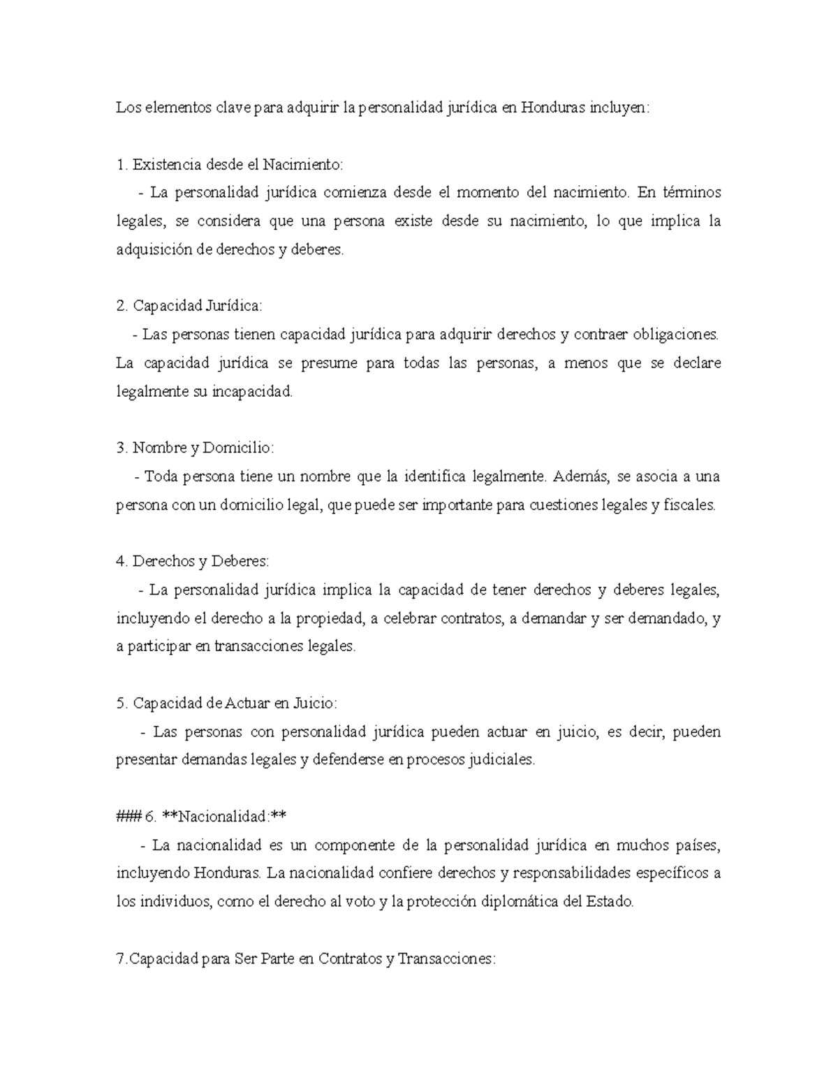 Elementos DE LA Personalidad Juridica Los elementos clave para adquirir la personalidad