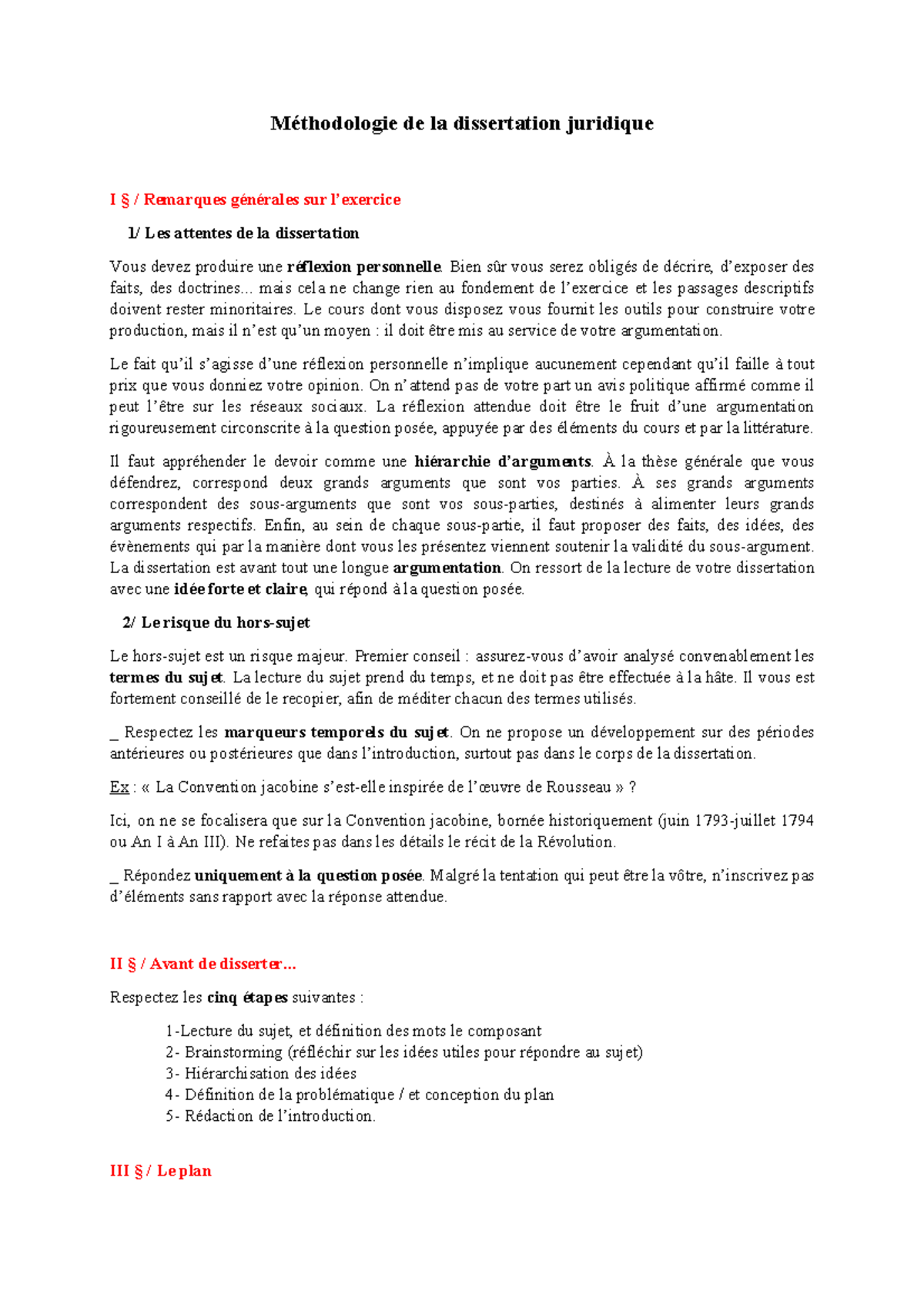 methodologie de la dissertation 2nd