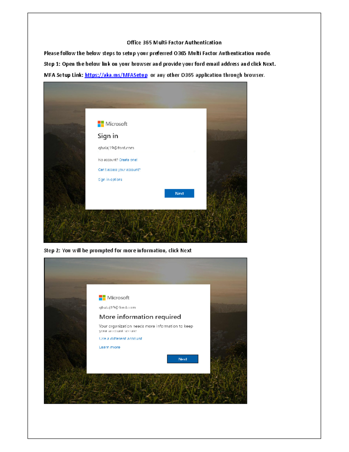 Instructions to Configure MFA - Office 365 Multi-Factor Authentication ...