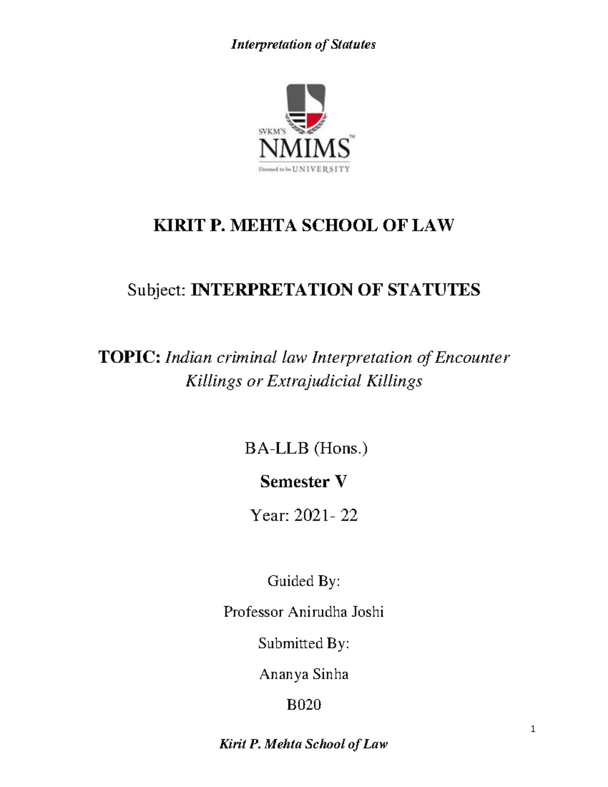 dissertation on criminal law in india