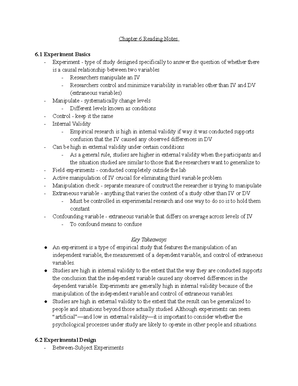 chapter 6 research methods answers