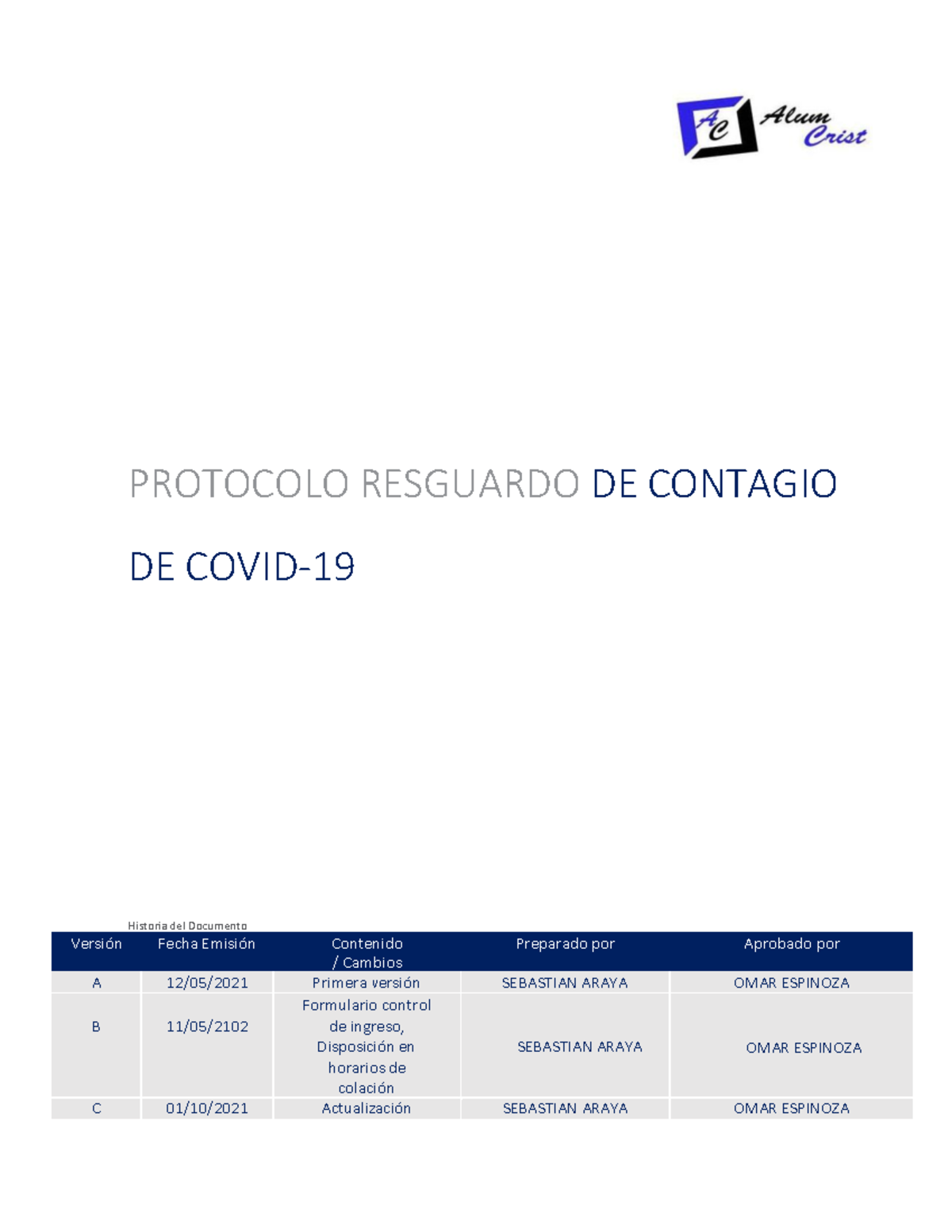 Plan de Contingencia Covid 19 y Protocolo de Seguridad Sanitaria ...